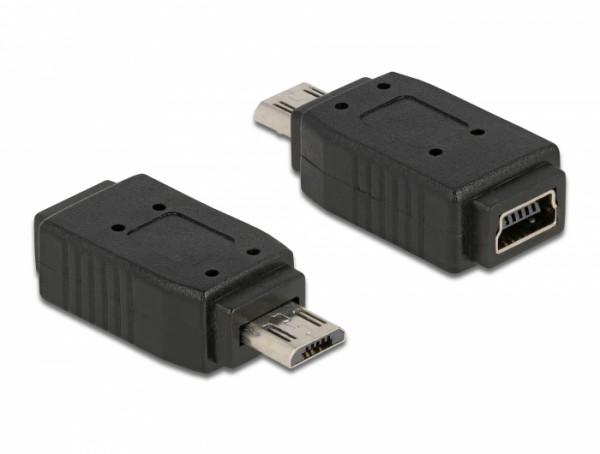 Adapter USB micro-B Stecker zu USB Mini Buchse 5 Pin