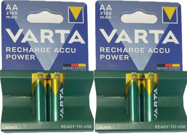 4x Varta Ready 2 Use Akkus 2100mAh f. Polaroid PDC 3350