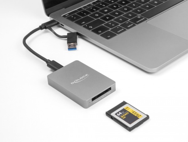 USB-C Card Reader im Aluminium Gehäuse für CFexpress XQD Speicherkarten