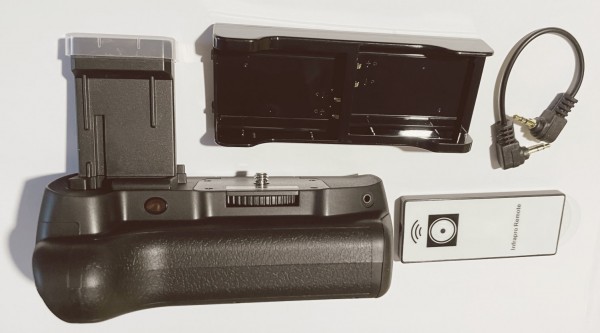 Batteriegriff kompatibel für Canon EOS Kiss X80 + Fernbedienung